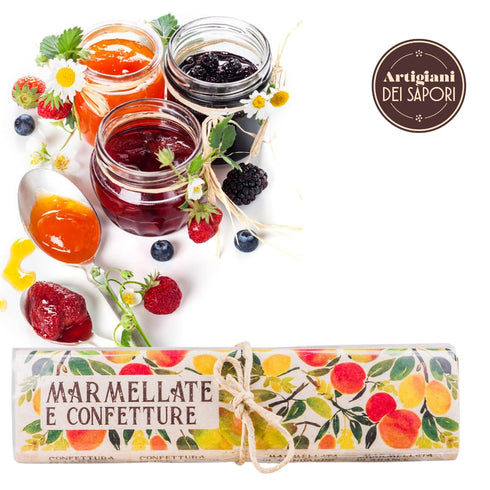 1.3 oz Pack 4 ARTIGIANI DEI SAPORI - Mini Marmalade, Jam Sweet Spread Gifts each, Mixed Berries Jam, Strawberry