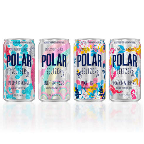 POLAR 100% Natural Seltzer Jr 24 ct Variety Pack The Impossibly Good
