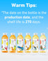 Visit the Store -16.9 oz, 500mL, 15 Pack Tea PI Iced Tea Peach Oolong Tea Sweet Iced Fruit Tea Bottles, Real Juice, fl