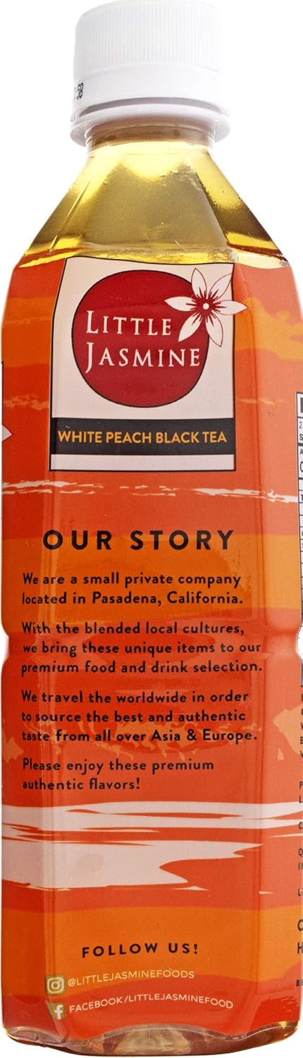 16.9 Oz (Pack 12) LITTLE JASMINE White Peach Black Tea, Fl