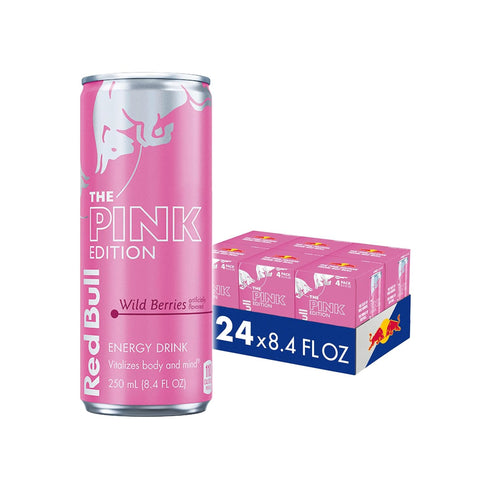 Red Bull Wild Berries, Pink Edition, with 80mg Caffeine plus Taurine &