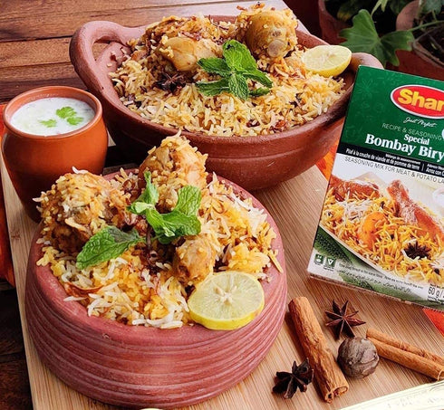 Shan Bombay Biryani Recipe and Seasoning Mix, 2.11 oz (60g) - Spice Powder for Pilaf