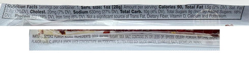 Pack 15-1 Werner Beef Jerky Slab of Ounce, Individually Wrapped Meat Snacks (Hot & Spicy)