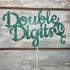 Double Digits Cake Topper for 10th Birthday Party, Green Decorations Supplies