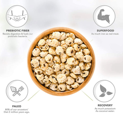 Skyland Kitchen 12oz, Organic Sliced Tigernuts Nut-Free, Raw Snack, Gluten-Free, Vegan, Paleo Friendly, High Fiber