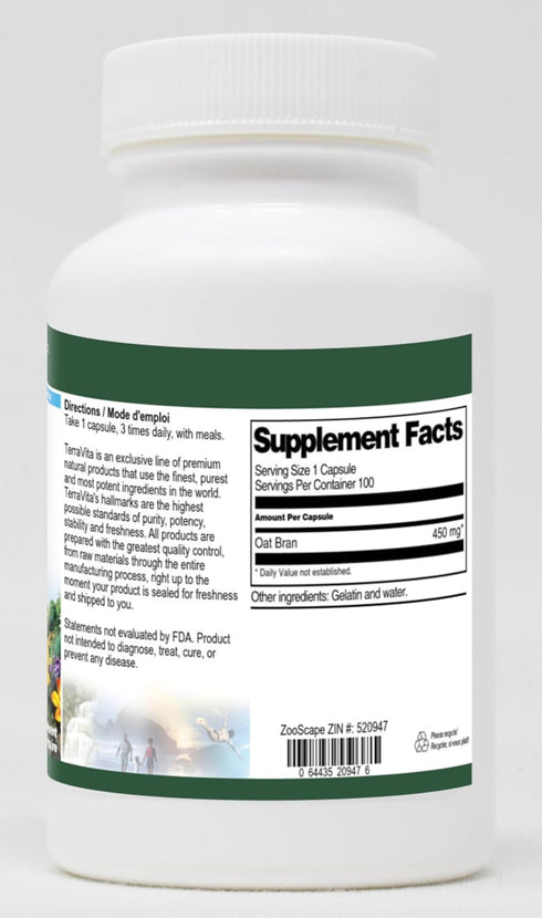 Terravita 450 (100 520947) Oat Bran - mg Capsules, ZIN: