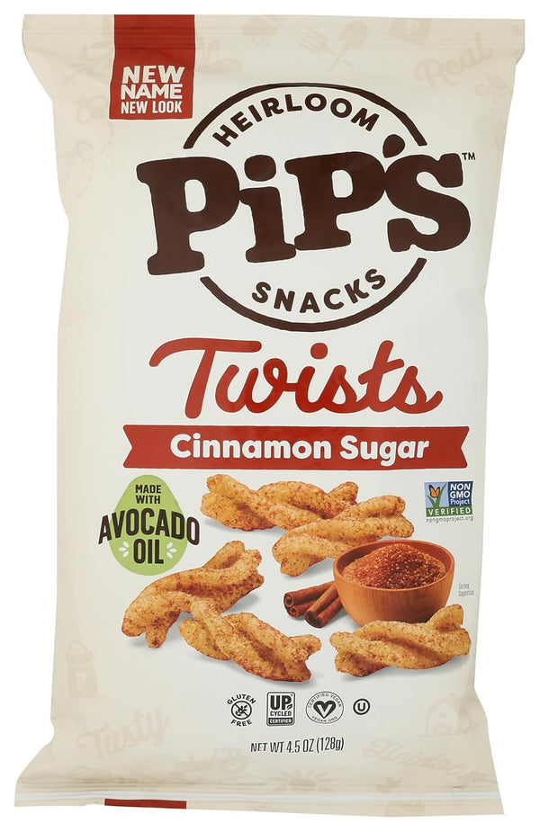 PIPSNACKS Cinnamon Sugar Twists, 4.5 OZ