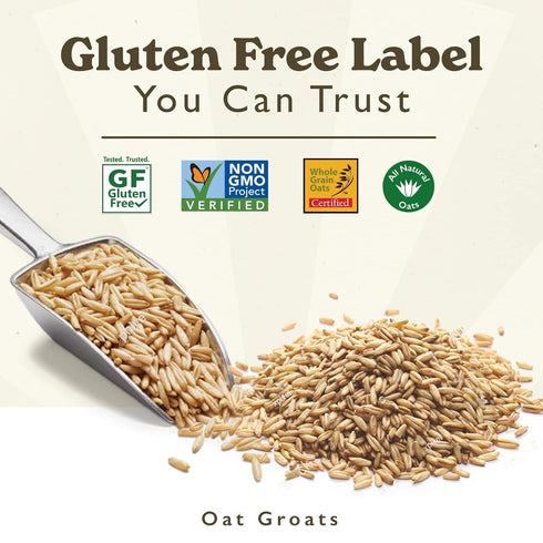 40 GF Harvest Gluten Free Organic Oat Groats, Ounce Bag