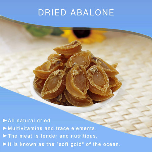 17-20 100% 4OZ/Bag Dried Abalone pcs DABC OAK LAND Dried Seafood Rich in Collagen Natural Sun Dried Seafood
