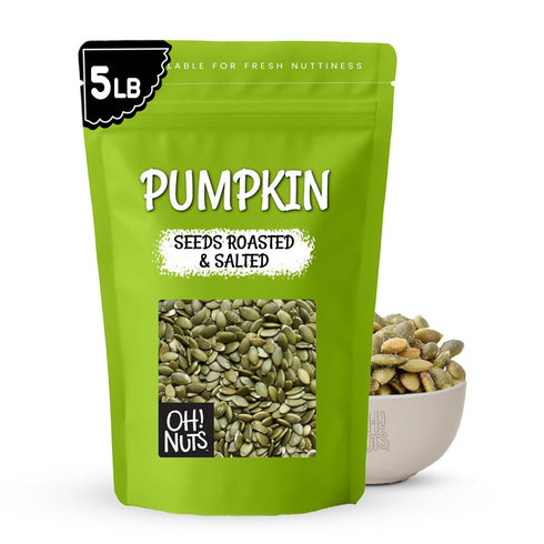 Oh! Nuts Pumpkin Seed Roasted & Salted - 5 lb Bulk Bag