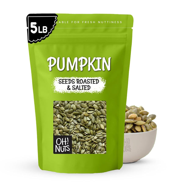 Oh! Nuts Pumpkin Seed Roasted & Salted - 5 lb Bulk Bag