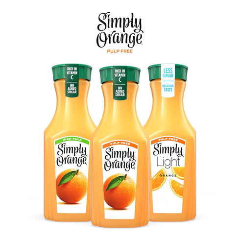 46 oz Simply Orange Pulp Free Orange Juice Bottle, fl