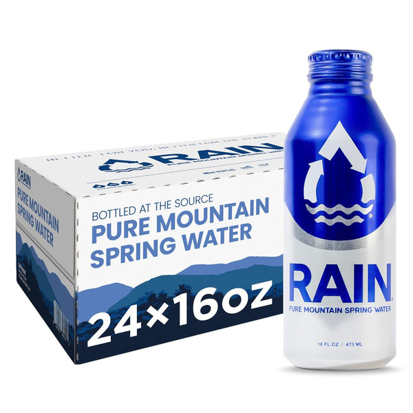 RAIN, Spring Water, 16 Oz, 24 Pack, Bottled At The Source, Recyclable