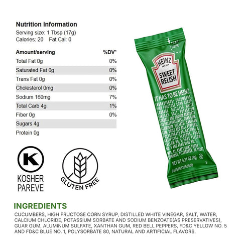 PailSail Pack (100 Pack, 100, Count) Condiment Variety - Single Serve Pouches: KETCHUP, MUSTARD, and RELISH - Perfect