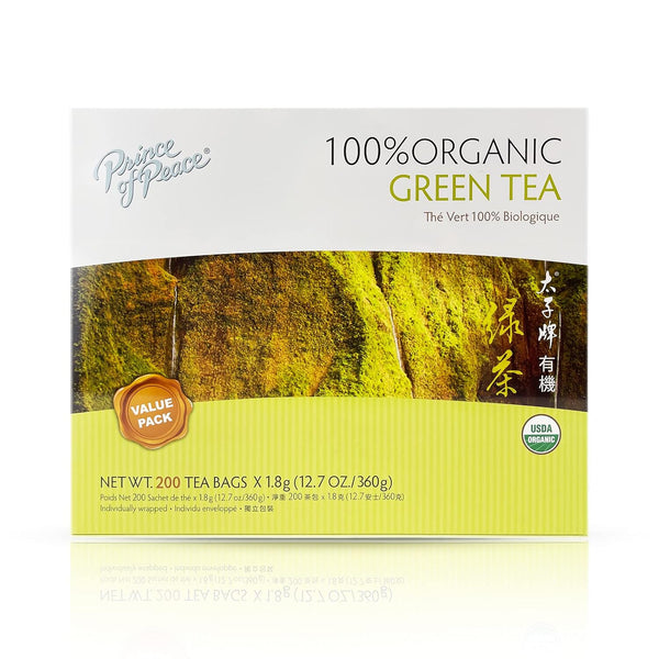 Prince of Peace 100% Organic Tea, BEST VALUE Family Size, 200 Tea