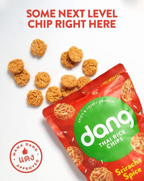 DANG (3.5 (Pack 6)) Thai Rice Chips | Sriracha Spice | Gluten Free, Soy Free & Preservative Free Rice Crisps, Healthy