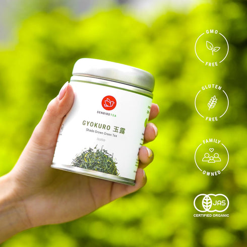 (1.76oz/50g) Senbird Premium Gyokuro - Japanese Shade Grown Green Tea - From Kyoto Japan - Imperial Loose Leaf Green