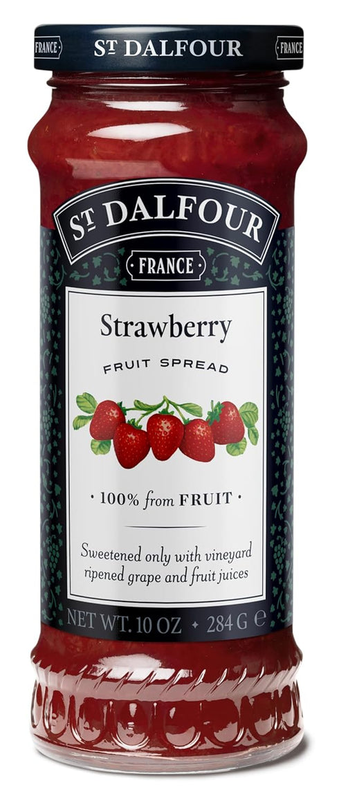 TAOindustry St. Dalfour Strawberry Fruit Spread, 6 Pack, 100% from Fruit, No Cane