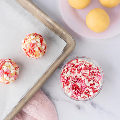 Jimmies 10 Sweets Indeed Valentines Day Sprinkles with Hearts | Bulk Mix | Red White Pink Sprinkle Mix for Baking