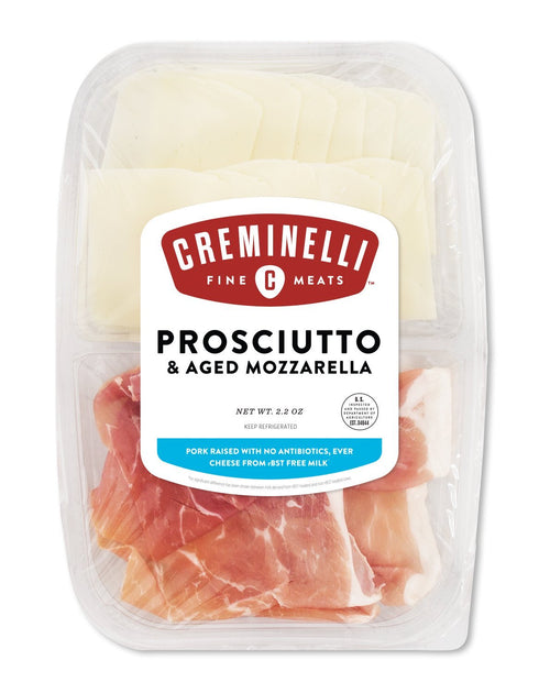 Creminelli Sliced Prosciutto with Mozzarella Cheese, 2.2 Ounce