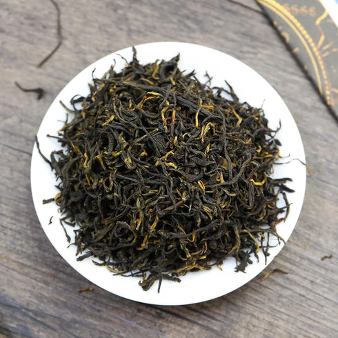 (8.8oz 250g) FullChea - Golden Monkey Tea - Chinese Black Tea Loose Leaf with Gold Tips - Health Tea /