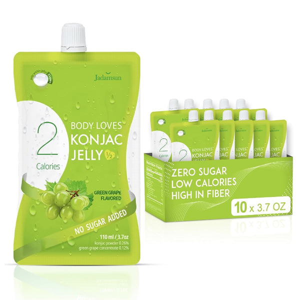 Jadamsun Konjac Jelly Juice (Grape, 10 pcs) - Delicious Low-Calorie Healthy Korean