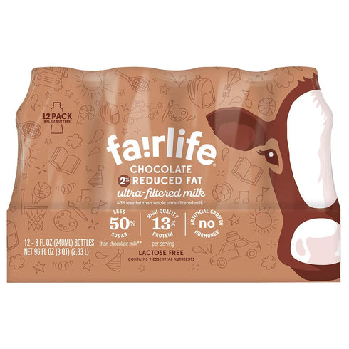 2% 12/8 96 Fairlife Chocolate Reduced Fat Ultra Filtered Milk Fl Ounce Net Wt Fl Ounce