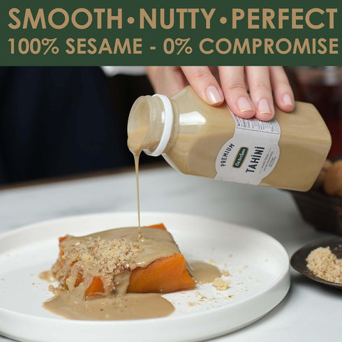 OZ ERCIYES 8.8 oz (250 Hummus, Premium Tahini Paste g) | Roasted & Ground Sesame Seeds for Vegan Dips, Dressings
