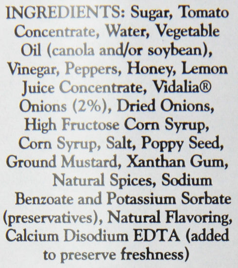 Virginia Brand 33.8 Vidalia Onion Honey French Royale, Ounce