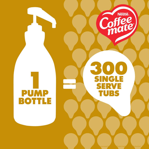 50.7 oz (Pack 2) Nestle Coffee mate Coffee Creamer, Creme Brulee, Liquid Concentrate Pump Bottle, Non Dairy, No