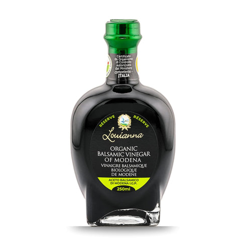 Louianna - Organic Balsamic Vinegar of Modena, High Polyphenol Aged Balsamic Vinegar,