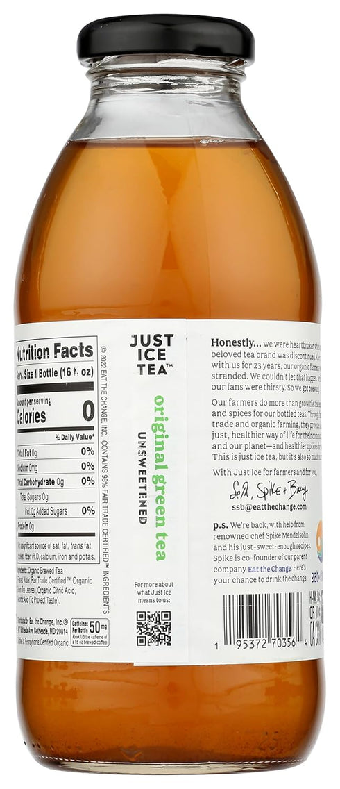 16 Oz Just Ice Tea, Tea Green Original Organic, Fl