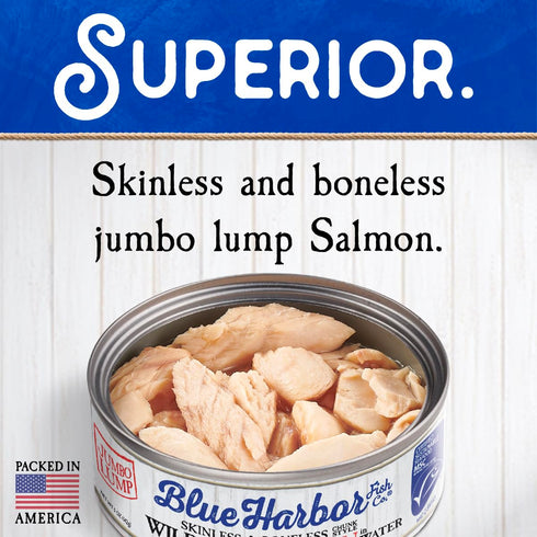 5 oz (Pack 12) Blue Harbor Fish Co. Wild Pink Salmon in Water No Salt Added - Can