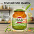 Hak 12.3oz 6 Pack Green Peas with Carrots in Glass Jar - Ready-to-Eat Mixed Vegetables with Sea Salt & Water - Canned