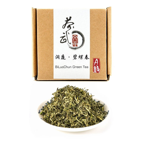 ChaWuWarmSun BiLuoChun Green Tea, 3.5oz (100g) Loose Leaf from DongTing Mountain, Chinese Famous Green Tea