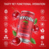 12 OZ 12 Pack HYODA Cherry Soda, Gluten Free and Vegan Sparkling Electrolyte Drink, Made with Organic Cherry Juice