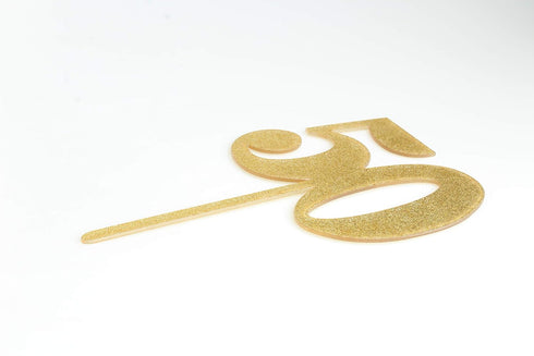 ZHENGYE Gold Happy Birthday Cake Topper, Bling Bling 50th Anniversary/Birthday Party Decoration