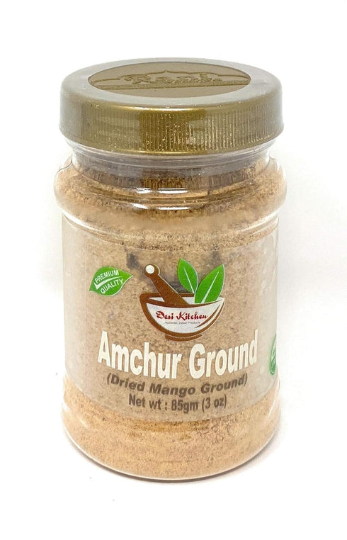 Desi Kitchen All Natural Spices | Vegan | NON GMO | Salt Free Amchur (Dried Mango) Ground 3oz