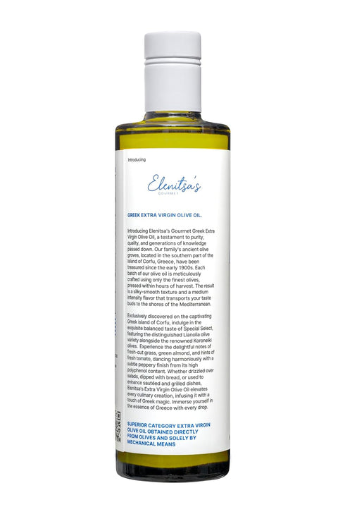 ELENITSA'S GOURMET Elenitsa's Special Select Greek Gourmet Extra Virgin Olive Oil - Perfect for Sauteing, Grilling