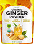 Set 2x1.1 Lb Gya Tea Co Pomegranate Powder & Ginger Power - Freeze-Dried Fruit & Root Blend - USDA Certified, No Sugar