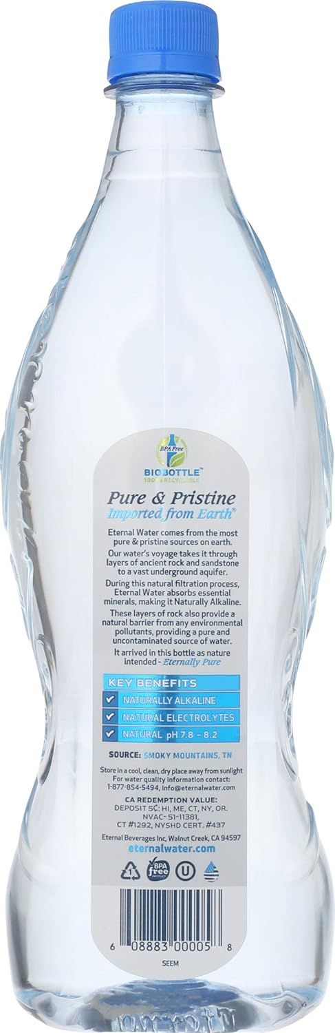 Eternal Naturally Alkaline Spring Water 33.81-Ounce (Pack 12) Eternal Artesian Water