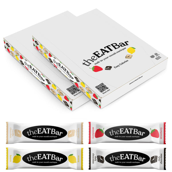 theEATBar Assorted Melt-In-Your-Mouth Meringue Bars for Dysphagia and Low Appetite | Strawberry,