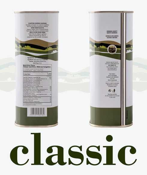 1L 1975 Lyrakis Family Olive Oil Greek Extra Virgin, Premium First Cold Pressed, High Polyphenols, Handpicked Olives