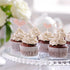Fuutreo 48 Pcs Glitter Heart Cupcake Toppers, Wedding Cake Decorations for Valentines Day, Bridal Shower Party Supplies