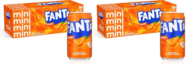 Fanta Orange Soda Fruit Flavored Soft Drink, 7.5 fl oz, 20 Pack