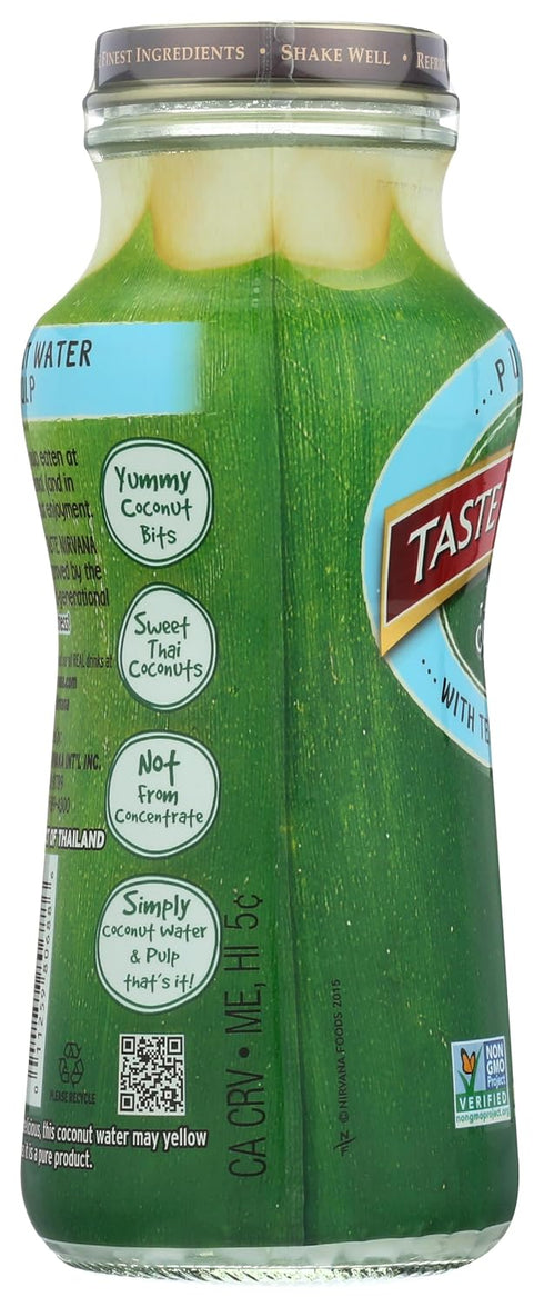 9.5 Oz Taste Nirvana, Coconut Water With Pulp, Fl
