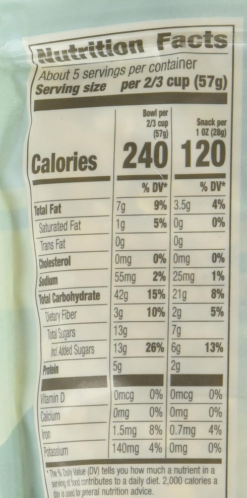 Cascadian Farm 11 (Pack 4) French Vanilla Almond Organic Granola, No Added Sugar, Non GMO, Ounces