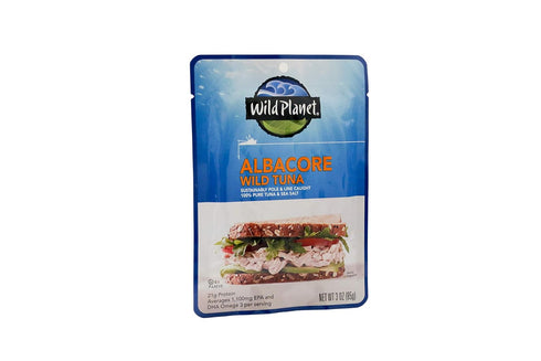 Wild Planet Wild Albacore Tuna, Sea Salt, Sustainably Wild-Caught, 3 Ounce Pouch (Pack of 1)