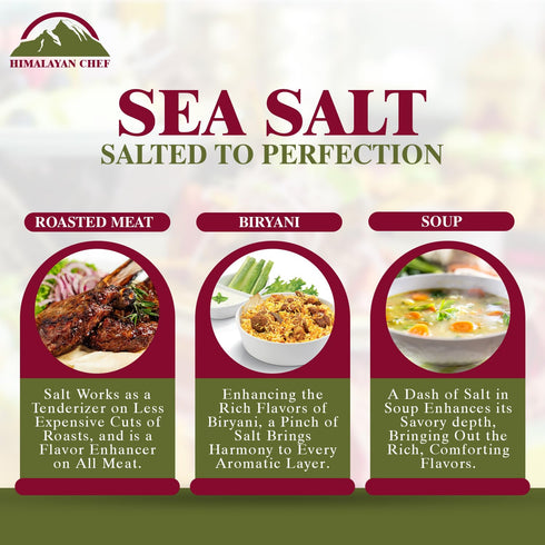 5 lb (1 Pack) Himalayan Chef Sea Salt Fine - Unrefined Mineral Salt, Bag