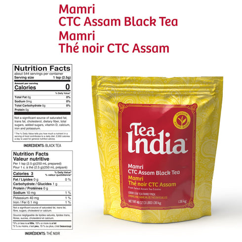 3LB Tea India CTC Assam Loose Leaf Black Tea Strong, Full-Bodied Flavorful Blend Of Premium Black Tea Made with Natural